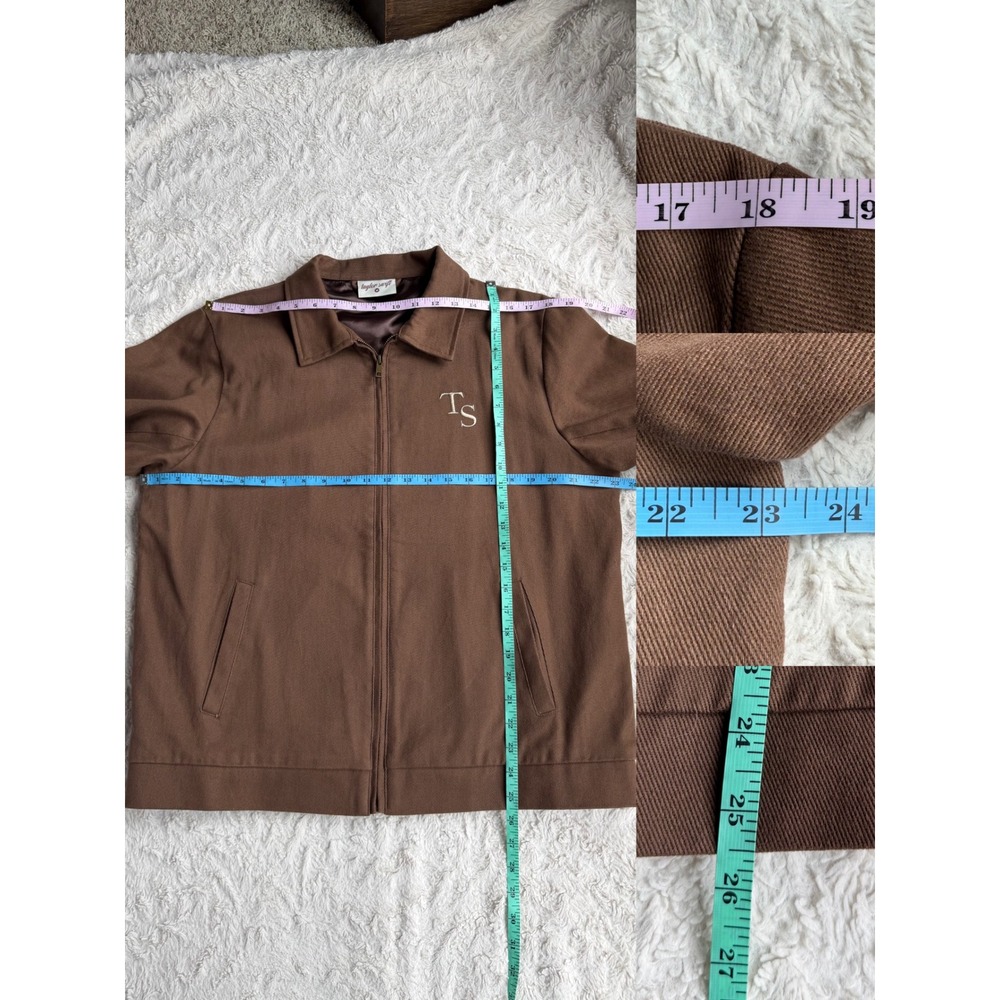 Taylor Swift Acoustic Piano Work Jacket Brown Embroidered Floral Chore Coat M - Picture 5 of 14